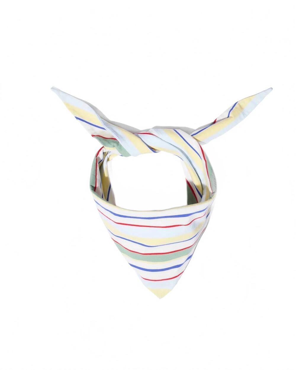 NEW KULE women's tate self-tie scarf in rainbow multistripe